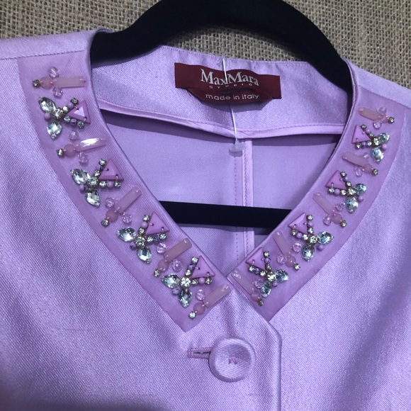 MaxMara SZ 12 Jacket Palmi Purple Lavender Blazer - Picture 4 of 8